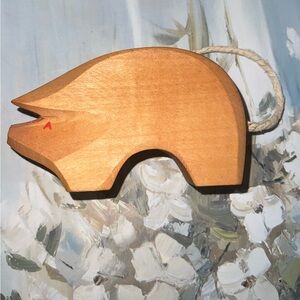 SOLD Wooden Animal Action Figure